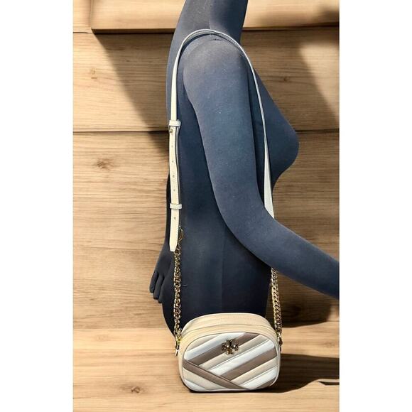 Tory Burch Kira Tri Color Quilted Leather Camera Bag - Picture 9 of 12